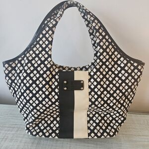 Kate Spade Black & Cream Patterned Tote Bag